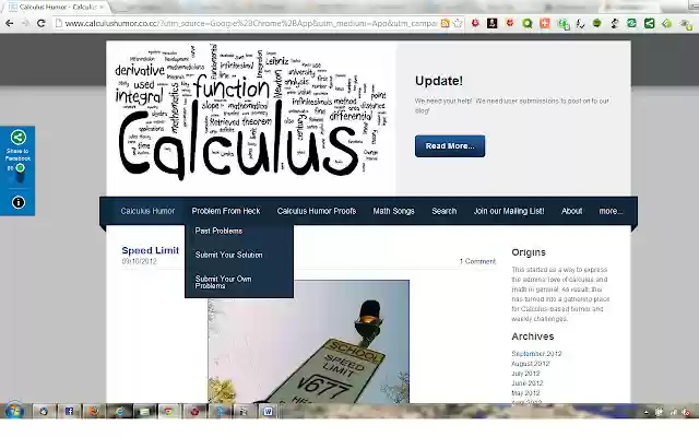 Calculus Humor da Chrome Web Store será executado com o OffiDocs Chromium online