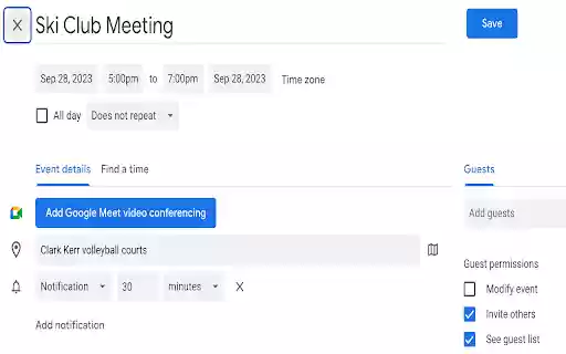 Calendar Bot  from Chrome web store to be run with OffiDocs Chromium online