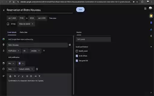 Calendar Event Creator  from Chrome web store to be run with OffiDocs Chromium online