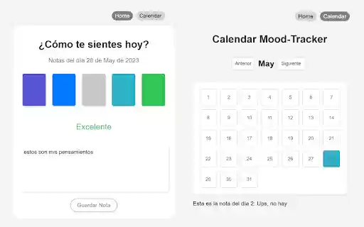 Calendar mood tracker  from Chrome web store to be run with OffiDocs Chromium online