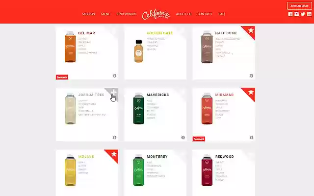 California Juice Co. Favorites  from Chrome web store to be run with OffiDocs Chromium online