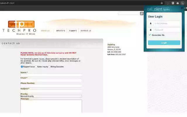 Call Client by TechPro  from Chrome web store to be run with OffiDocs Chromium online