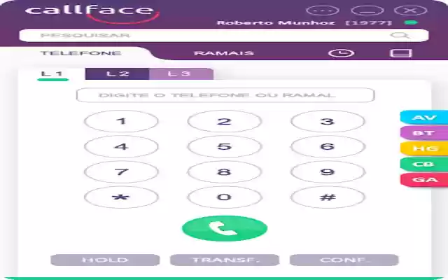 Callface  from Chrome web store to be run with OffiDocs Chromium online