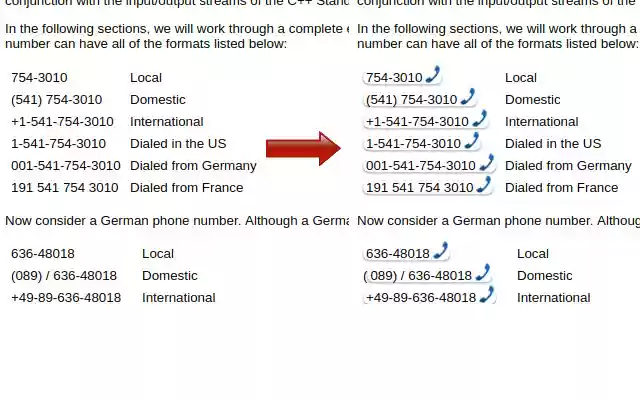 Call Number  from Chrome web store to be run with OffiDocs Chromium online