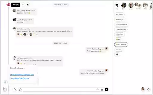 Campfire Servers  from Chrome web store to be run with OffiDocs Chromium online