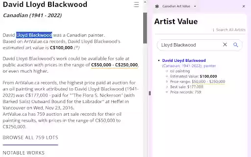 Canadian Art Value from Chrome web store to be run with OffiDocs Chromium online Canadian Art Value from Chrome web store to be run with OffiDocs Chromium online