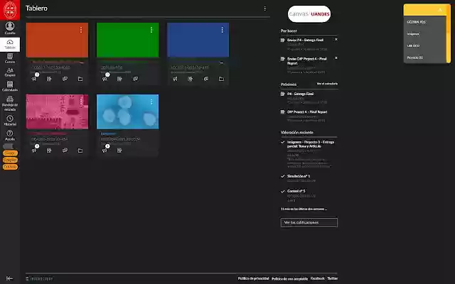 Canvas Uandes  from Chrome web store to be run with OffiDocs Chromium online