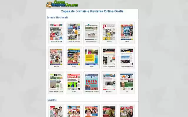Capas Jornais e Revistas  from Chrome web store to be run with OffiDocs Chromium online