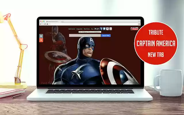 Captain America Tribute Neuer Tab aus dem Chrome-Webshop zur Ausführung mit OffiDocs Chromium online