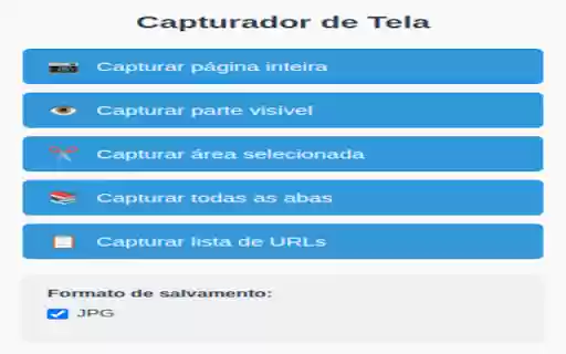 Capturador de Tela  from Chrome web store to be run with OffiDocs Chromium online