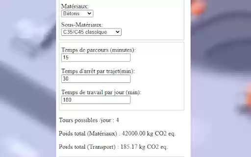 Carbone des materiaux  from Chrome web store to be run with OffiDocs Chromium online