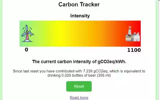 Carbon emission tracker  from Chrome web store to be run with OffiDocs Chromium online