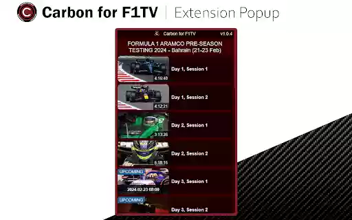 Carbon for F1TV  from Chrome web store to be run with OffiDocs Chromium online