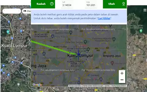 Cari Kiblat  from Chrome web store to be run with OffiDocs Chromium online
