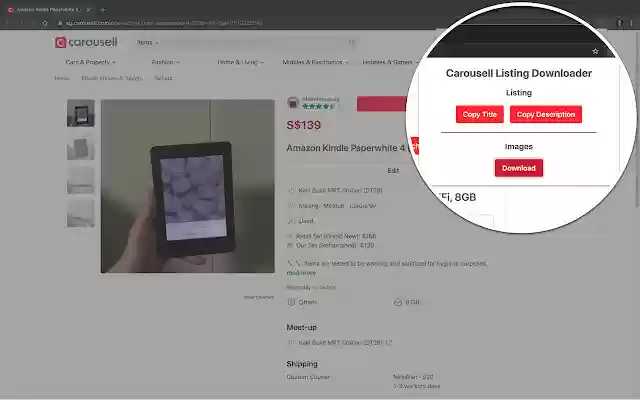 Carousell Listing Stripper  from Chrome web store to be run with OffiDocs Chromium online