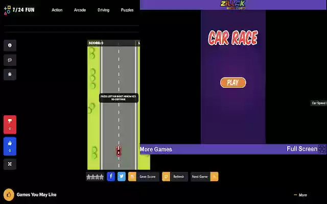 Car Race Game  from Chrome web store to be run with OffiDocs Chromium online