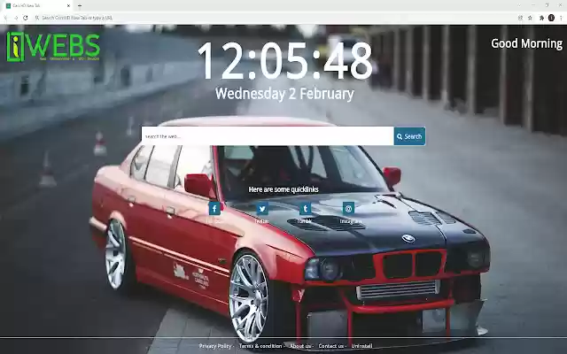 Cars New Tab  from Chrome web store to be run with OffiDocs Chromium online