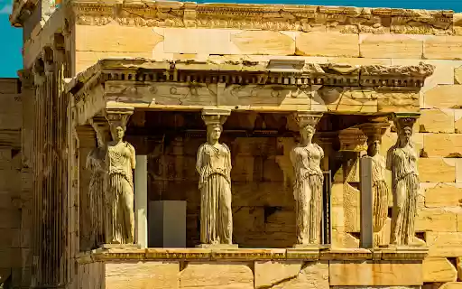 Caryatids of the Erechtheion at Acropolis  from Chrome web store to be run with OffiDocs Chromium online