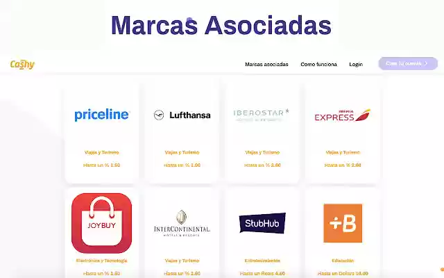 Cashy: Earn cashback!  from Chrome web store to be run with OffiDocs Chromium online