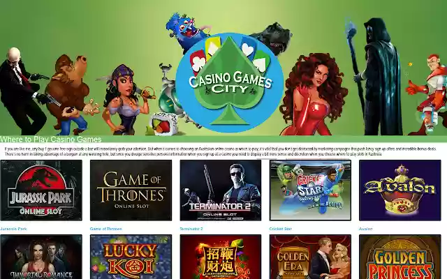 Casino Games City  from Chrome web store to be run with OffiDocs Chromium online