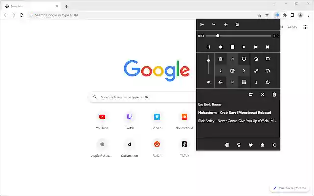 Cast Kodi  from Chrome web store to be run with OffiDocs Chromium online