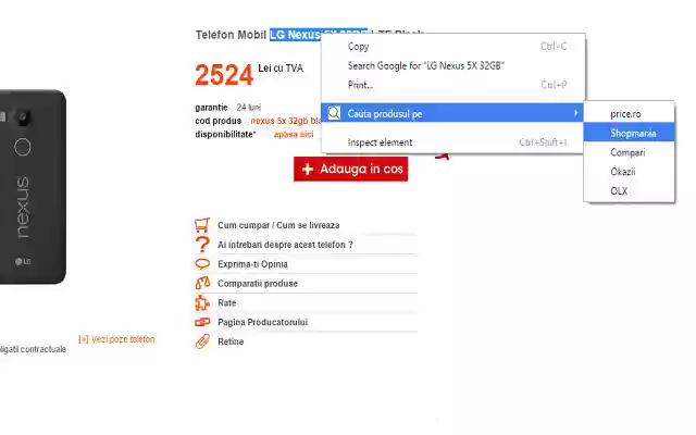Cauta cel mai mic pret  from Chrome web store to be run with OffiDocs Chromium online