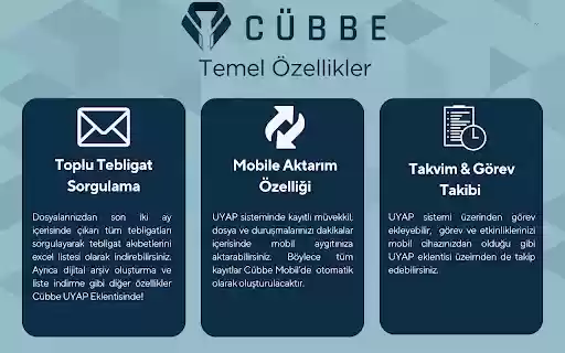 Cübbe UYAP Eklentisi (Yeni Portal) from Chrome web store to be run with OffiDocs Chromium online Cübbe UYAP Eklentisi (Yeni Portal) from Chrome web store to be run with OffiDocs Chromium online