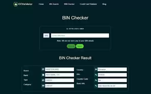 CCValidator Credit Card Generator  from Chrome web store to be run with OffiDocs Chromium online
