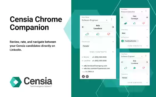 Censia Chrome Companion  from Chrome web store to be run with OffiDocs Chromium online