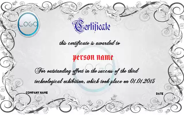 certificate Maker Free  from Chrome web store to be run with OffiDocs Chromium online