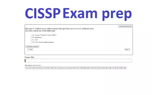 Certified Information Systems Security Professional (CISSP) Exam prep  from Chrome web store to be run with OffiDocs Chromium online