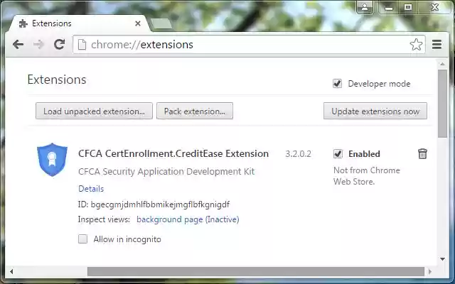 CFCA CertEnrollment.CreditEase  from Chrome web store to be run with OffiDocs Chromium online