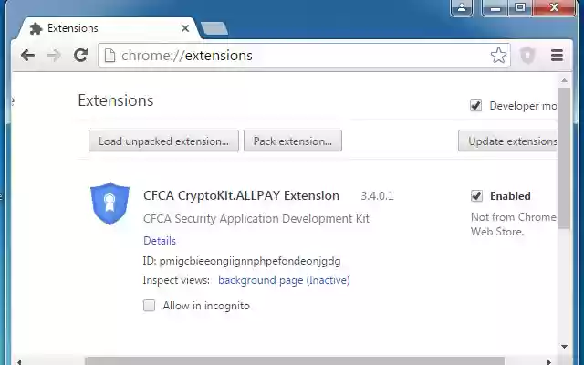 CFCA CryptoKit.ALLPAY Extension  from Chrome web store to be run with OffiDocs Chromium online