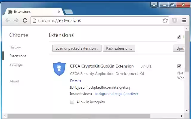 CFCA CryptoKit.GuoXin Extension  from Chrome web store to be run with OffiDocs Chromium online