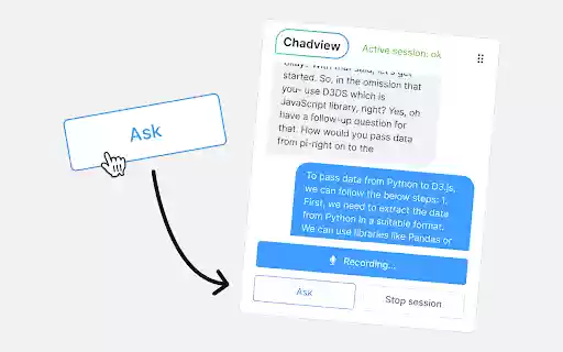 ChadView  from Chrome web store to be run with OffiDocs Chromium online