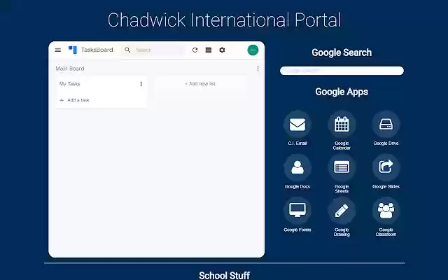 Chadwick International Portal  from Chrome web store to be run with OffiDocs Chromium online