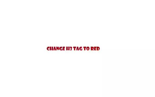 Change h3 tag to red  from Chrome web store to be run with OffiDocs Chromium online