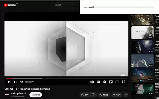Change YouTube Speed 0.0625x to 16x  from Chrome web store to be run with OffiDocs Chromium online