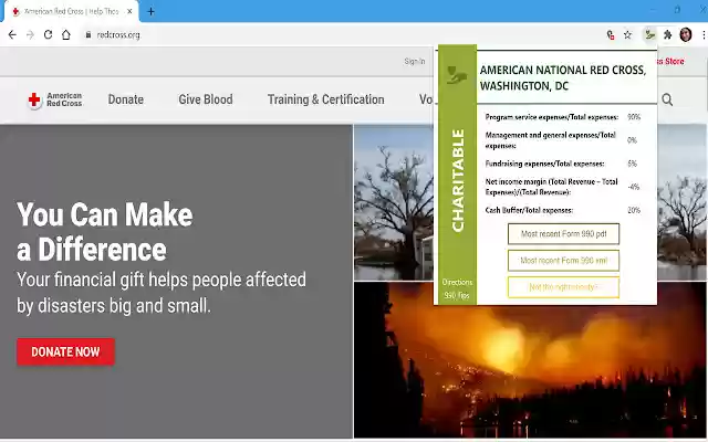 Charitable  from Chrome web store to be run with OffiDocs Chromium online