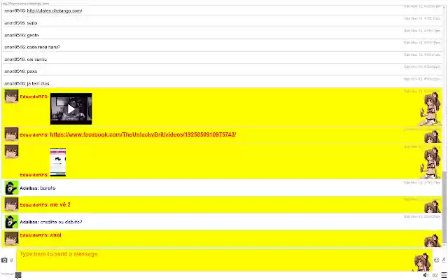 Chatango Expansion  from Chrome web store to be run with OffiDocs Chromium online