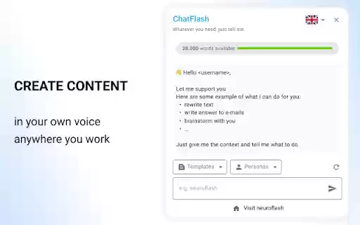 ChatFlash – ChatGPT with your own voice from Chrome web store to be run with OffiDocs Chromium online ChatFlash – ChatGPT with your own voice from Chrome web store to be run with OffiDocs Chromium online