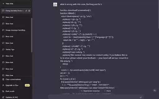 chatgpt2json  from Chrome web store to be run with OffiDocs Chromium online