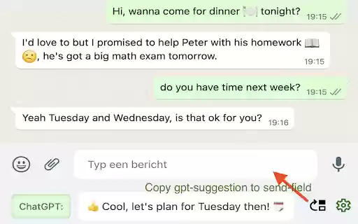 ChatGPT answers for WhatsApp™ web  from Chrome web store to be run with OffiDocs Chromium online