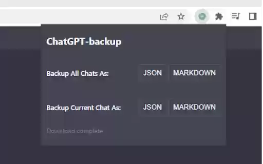 ChatGPT Backup  from Chrome web store to be run with OffiDocs Chromium online