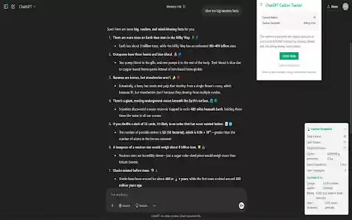 ChatGPT Carbon Tracker  from Chrome web store to be run with OffiDocs Chromium online