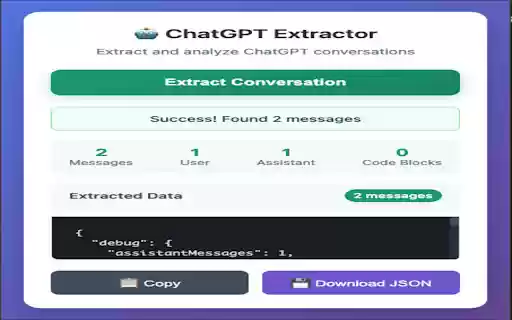 ChatGPT Conversation Extractor  from Chrome web store to be run with OffiDocs Chromium online