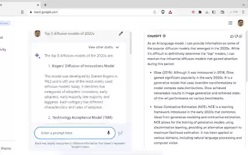 ChatGPTonBard ChatGPT inside Bard  from Chrome web store to be run with OffiDocs Chromium online