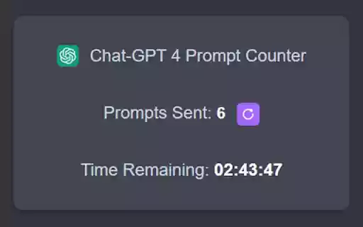 ChatGPT PromptCounter  from Chrome web store to be run with OffiDocs Chromium online