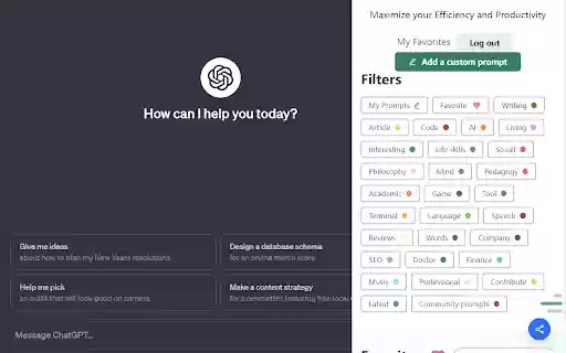ChatGPT Shortcut  from Chrome web store to be run with OffiDocs Chromium online