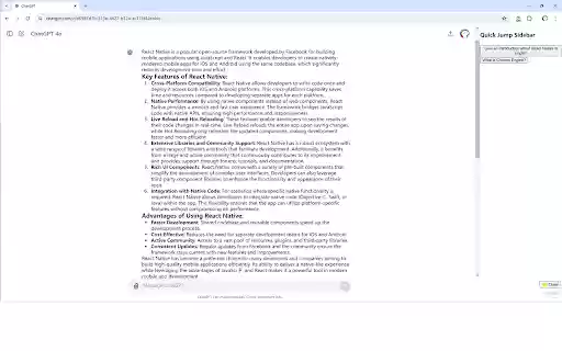 ChatGPT Sidebar from Chrome web store to be run with OffiDocs Chromium online ChatGPT Sidebar from Chrome web store to be run with OffiDocs Chromium online